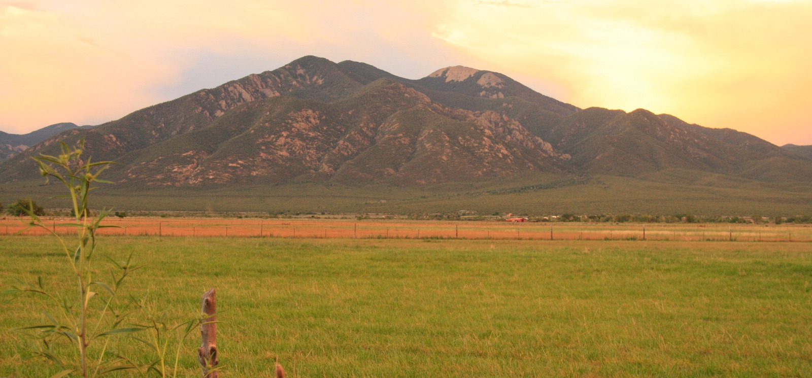 Taos Mountain at sunset